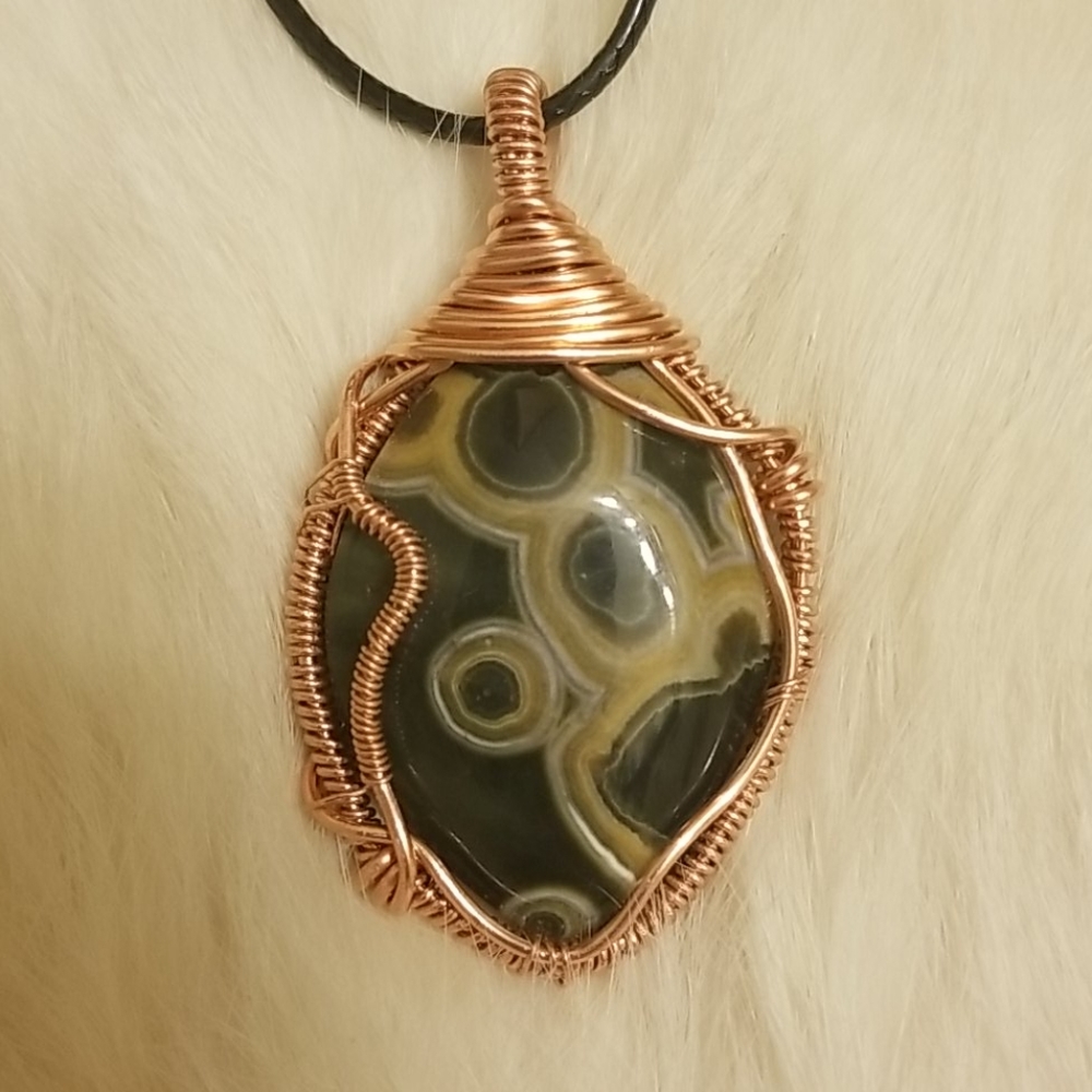 Ocean Jasper Copper Wire Wrapped Handmade …